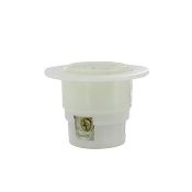 15-Amp, 125 Volt, 2-Pole, 2-Wire, Flanged Outlet, White