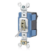 15 Amp, 120 Volt, Lev-Lok Switch, Tamper Resistant Key, Quiet Single-Pole, Ivory