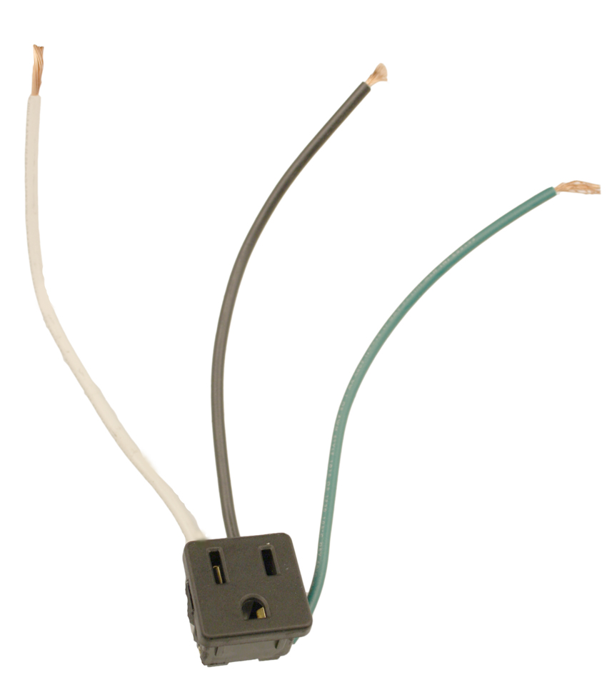 Leviton 1374-500 Snap-in Receptacle 2 Pole-3 Wire 15a-125v Mounting Clip for sale online