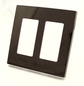 2-Gang Decora Plus Wallplate Screwless Snap-On Mount, Brown