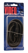 RG6 Coax Cable, Nickel Plated, 12-Feet, Black