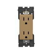 Leviton Renu Tamper-Resistant Outlet 15A-125VAC in Warm Caramel