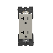 Leviton Renu Tamper-Resistant Outlet 20A-125VAC in Wood Smoke