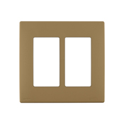 Leviton Renu Two-Gang Screwless Snap-On Wallplate Warm Caramel
