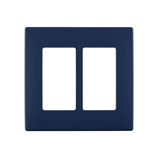 Leviton Renu Two-Gang Screwless Snap-On Wallplate Rich Navy