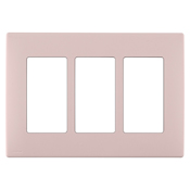 Leviton Renu Three-Gang Screwless Snap-On Wallplate Fresh Pink Lemonade