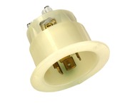 20 Amp, 120/208 Volt- 3PY, Flanged Inlet Locking Receptacle, Industrial Grade, Non-Grounding, White