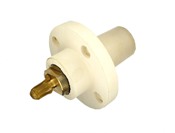 17 Series Taper Nose, Female, Panel Receptacle, 90-Degree, Industrial Grade, Cam-Type Connector, White