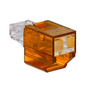 Leviton Port Blocker, Secure RJ, Pack of 12, Orange