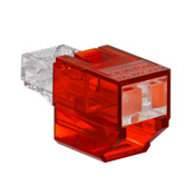 Leviton Port Blocker, Secure RJ, Pack of 12, Red