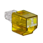 Leviton Port Blocker, Secure RJ, Pack of 12, Yellow