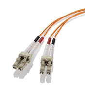 Fiber Patch Cord, 62.5/125um Multimode, Duplex, LC to LC, 2 Meters