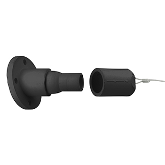 22 Series Single Pole 15 Degree Cam-Type, Ball Nose In-Line Threaded Female Panel Receptacle, 250-750MCM, 690 Amp Max, Black