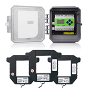 Outdoor Series 4100 Universal Voltage Bi-directional 3-phase 3W/4W Modbus Meter Kits 400A Split Core CTS Included.