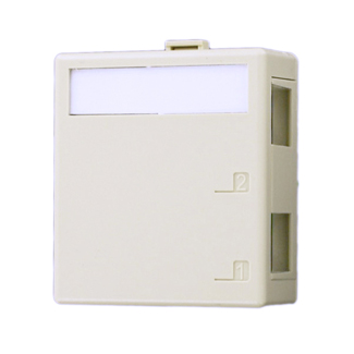 Quickport 2 Port Surface Mount Housing With Blank-Light Almond