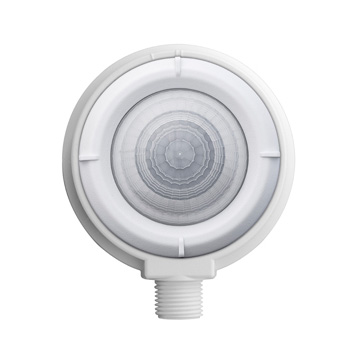 Dimming PIR Occupancy Sensor, Fixture Mount, 120/277/347VAC, IP65 Rating for Low-Temp, Water Tight, Indoor/Outdoor, Adjustable time delay between 1m-15m, Downward and upward facing daylight sensor (selectable via dipswitch), Dimming Presets Unoccupied: 70Pct., 60Pct., 50Pct. & 20Pct., UL and cUL Listed. Lens Sold Separately. Color: White.