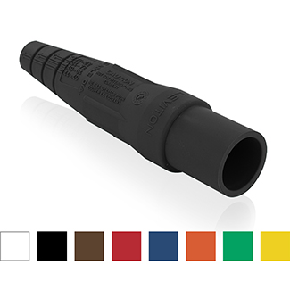 16 Series Single Pole Male Detachable Plug, Cam Type, Sleeve Only, Taper Nose, Thermo Plastic Screw, Cable Range - #2 TO 2/0-Red