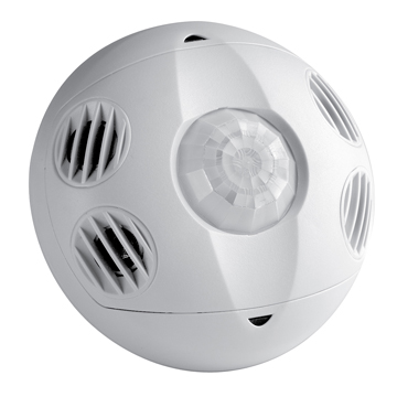 Occupancy Sensor, Ceiling Mounted, Multi-technology, 24VDC, 25ma Power Consumption, 2000 Sq Ft, 180 Degree (Major Motion:  PIR: 20' Radius, U/S: 23'L x 23'W Minor Motion: U/S: 17'L x 17'W), Red LED=PIR, Green LED=U/S, Auto Adapting, Walk-through, Time Delay 30s-30m, Test Mode (6s Time Delay For 15m With Auto Exit), Connect Gray Wire For Photocell Ambient Light Hold-off.