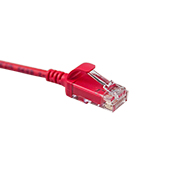High Flex HD6 1G Patch Cord, Color Red, 1 Ft Long