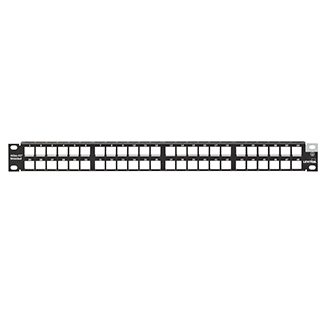 Atlas-X1 Shielded Flat QuickPort Patch Panel, 48 ports, 1RU