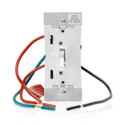 Preset Toggle Slide Dimmer Single Pole/3-Way, 1000W -120VAC Incandescent/MLV 400W LED/CFL, Lighted, (2) Mounting Screws Mounted To Strap With Retaining Washer. White