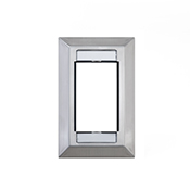 Mos Wallplate, Single Gang W/ Id Windows, Stainless Steel.
