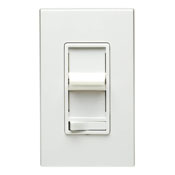 600W, 120 Volt AC 60Hz, 3-Way, SureSlide Preset Electro-Mechanical Incandescent Slide Dimmer, Illuminated - Ivory