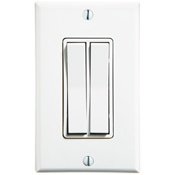 WSS0S-D9I 078477672679 LevNet RF 902MHz Self-Powered Wireless Remote Switches. 1-Gang Dual Rocker Decora Switch - Ivory