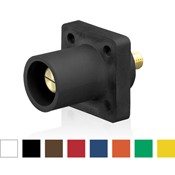 16 Series Male Panel Receptacle, Cam-Type, 90-Degree, Threaded Stud Length - 3/4