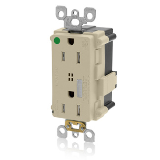 125V/15A Lev-Lok Surge Suppressor Device. Tamper Resistant. Hospital Grade. Alarmed Version With Indicator Led. VPR L-N/ N-G 600V.  L-G 700V. Type 3 Device. Listed CuLus.  1449 3rd Edition - Ivory
