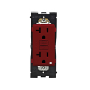 Leviton Renu® Tamper-Resistant Self-Test SmartlockPro GFCI Outlet RGF20-0RE, 20A-125V, in Red Delicious