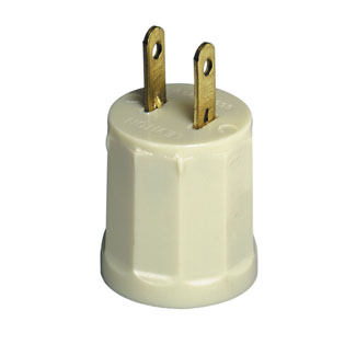 Adapter Plug. Nema 1-15P. 660W-125V. Receptacle To Lampholder  - White