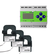 Din-rail Series 4100 Universal Voltage Bi-directional 3-phase 3W/4W Bacnet MS/TP Meter Kits 100A Split Core CTS Included.