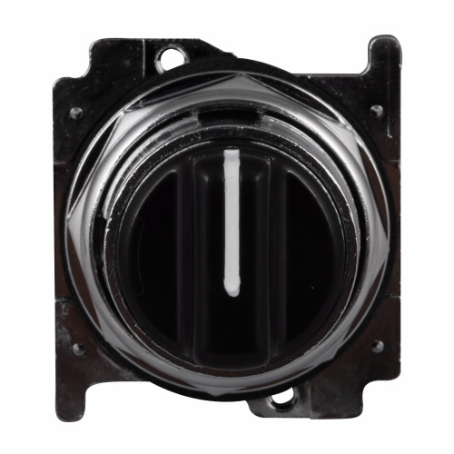 Product image for Eaton Electrical 10250T1323 30.5 mm 3-Position Maintained Black Die-Cast Zinc IP65 Non-Illuminated Selector Switch Operator