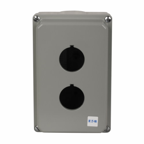Product image for Eaton Electrical 10250TN12 3.88 x 3 x 5.88 Inch 2-Hole NEMA 4/4X/12/13 Surface Mount Die-Cast Push Button Enclosure