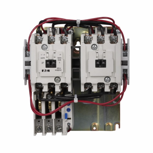 Product image for Eaton Electrical AN56DN0AB 600 VAC 27 Amp 10 Hp 1/3-Phase 3-Pole Open Reversing Starter