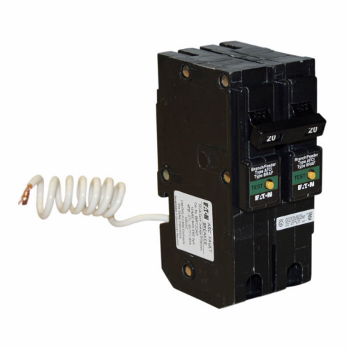 Product image for Eaton Electrical BRL220CAF 1 Inch Type BR Wide Fire Guard AFCI Circuit Breaker