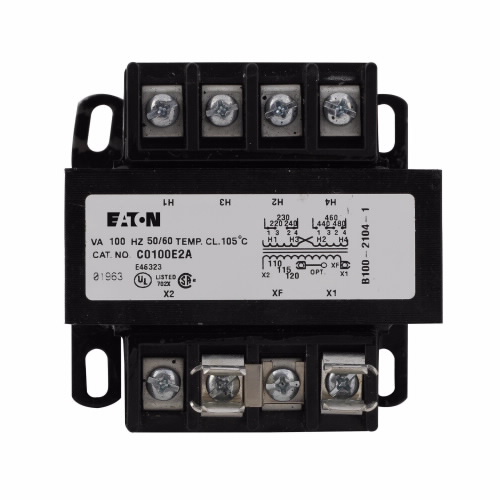 Product image for Eaton Electrical C0050E1B 50 VA 120 x 240 Volt Primary 24 Volt Secondary Industrial Control Transformer