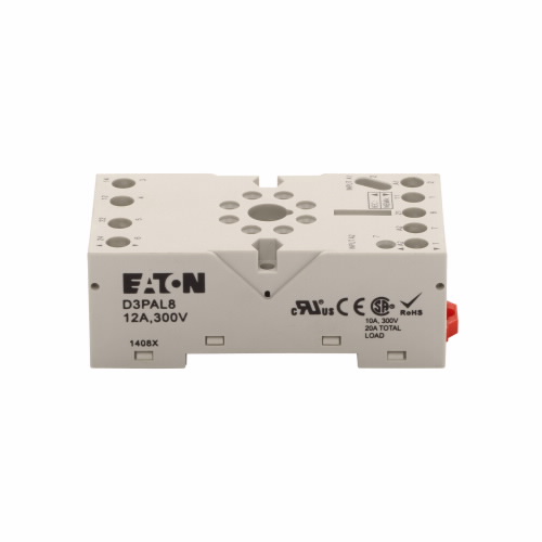 Product image for ETN D3PAL8 RLY SOCKET,8-PIN RND,ELE