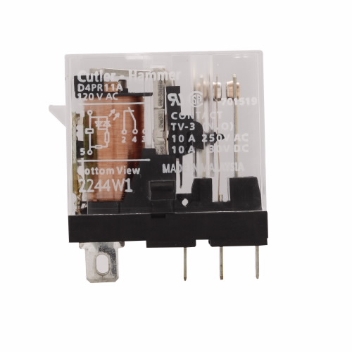 Product image for ETN D4PR11A SPDT Relay W/IND light