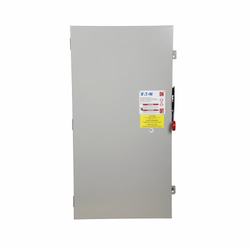 Product image for Eaton Electrical DG325NGK 120/240 VAC 400 Amp 50 to 125 Hp 3-Pole 4-Wire Fusible Single Throw Safety Switch