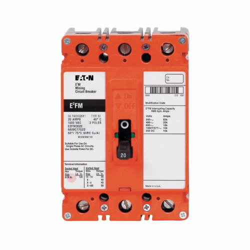 Product image for ETN E2FM100KM 3 POLE E2F MINING LOW
