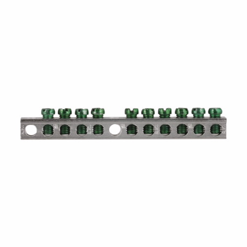Product image for Eaton Electrical GBK10 4.29 Inch 14 to 10 AWG/14 to 4 AWG Aluminum/Copper 10-Terminal Load Center Ground Bar Kit