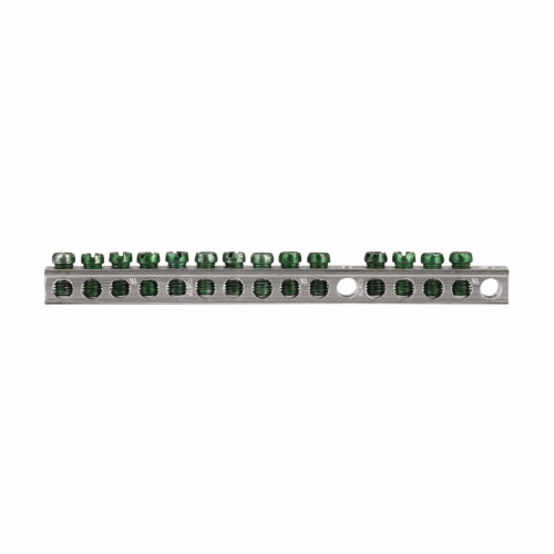 Product image for Eaton Electrical GBK14 5.69 Inch 14 to 10 AWG/14 to 4 AWG Aluminum/Copper 14-Terminal Load Center Ground Bar Kit