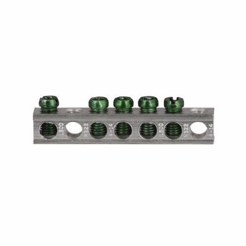 Product image for Eaton Electrical GBK5 2.54 Inch 14 to 10 AWG/14 to 4 AWG Aluminum/Copper 5-Terminal Load Center Ground Bar Kit