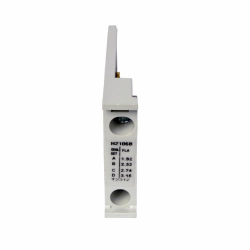 Product image for Cutler-Hammer H2106B-3 Freedom/Definite Purpose Heater Pack, Fast Trip, Class 10 , NEMA, IEC , full load range 1.92A 2.33A 2.74A 3.15A Dial positions A B C D respectively, overload relay 32 or 75A