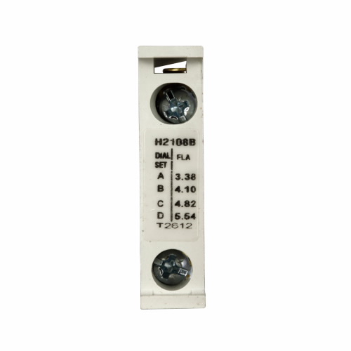 Product image for Cutler-Hammer H2108B-3 Freedom NEMA heater coil, Freedom/Definite Purpose Heater Pack, Fast Trip, Class 10 , NEMA, IEC , full load range 3.38A 4.1A 4.82A 5.54A Dial positions A B C D respectively, overl
