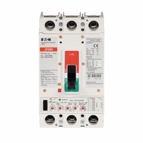 Product image for Cutler-Hammer JGH3250NN molded case circuit breaker accessory frame, Frame only, 250 A, 100 kAIC at 240 V, 70 kAIC at 415 V, 65 kAIC at 480 V, 25 kAIC at 600 V, Three-pole, 600 V, Frame only (no trip),