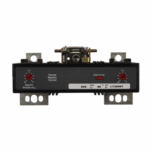 Product image for Cutler-Hammer LT2600T molded case circuit breaker accessory trip unit, Trip unit, 600 A, Two-pole, Non-interchangeable thermal magnetic, LT, Frame J-K, Series C