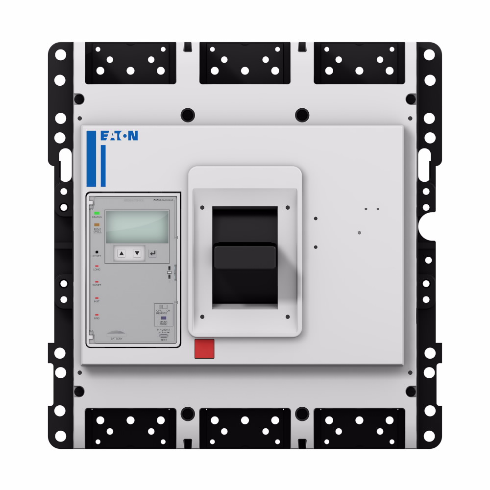 Product image for Cutler-Hammer PDG63M2000E3RN Power Defense molded case circuit breaker, Globally Rated, Frame 6, Three Pole, 2000A, 65kA/480V, PXR20 LSIG w/ Relays, No Terminals